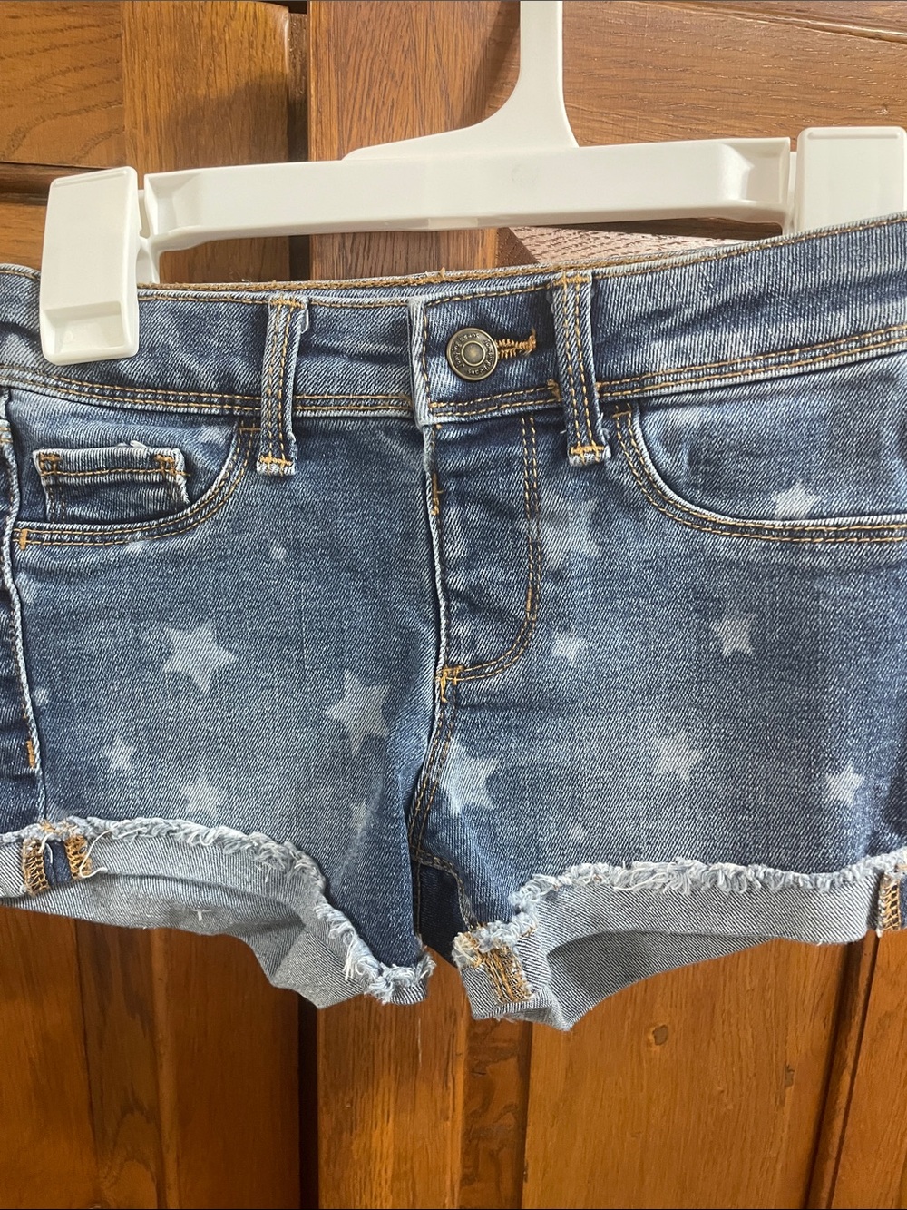 jumping beans Light Blue Star Print Denim Shorts Sz. 4  like new no tags